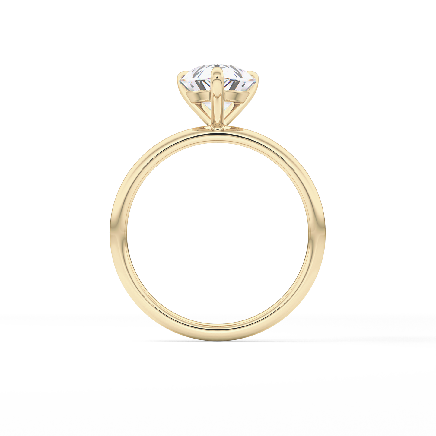 Pear Solitaire Lab Grown Diamond Engagement Ring