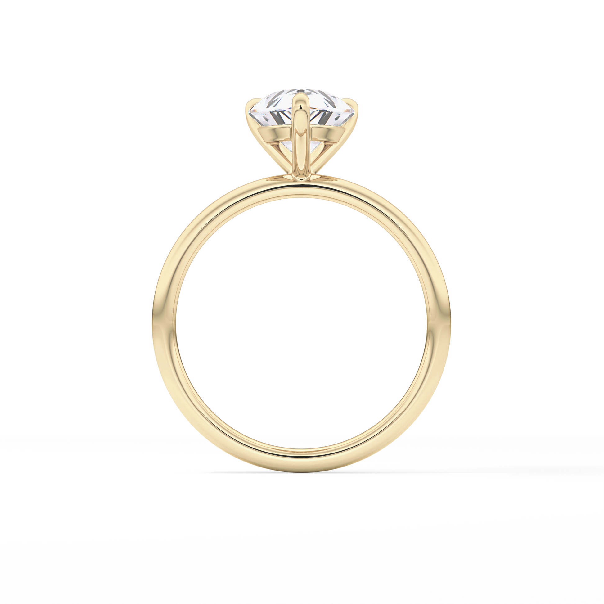 Pear Solitaire Lab Grown Diamond Engagement Ring
