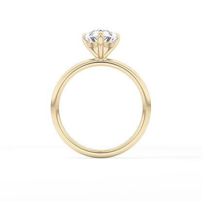 Pear Solitaire Lab Grown Diamond Engagement Ring