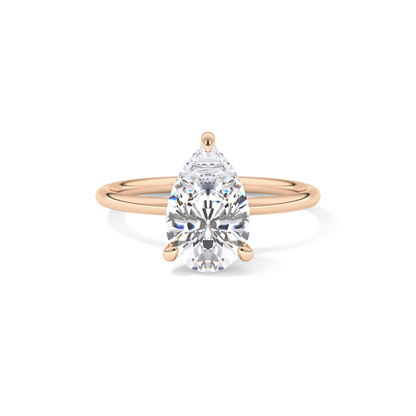 Pear Solitaire Lab Grown Diamond Engagement Ring