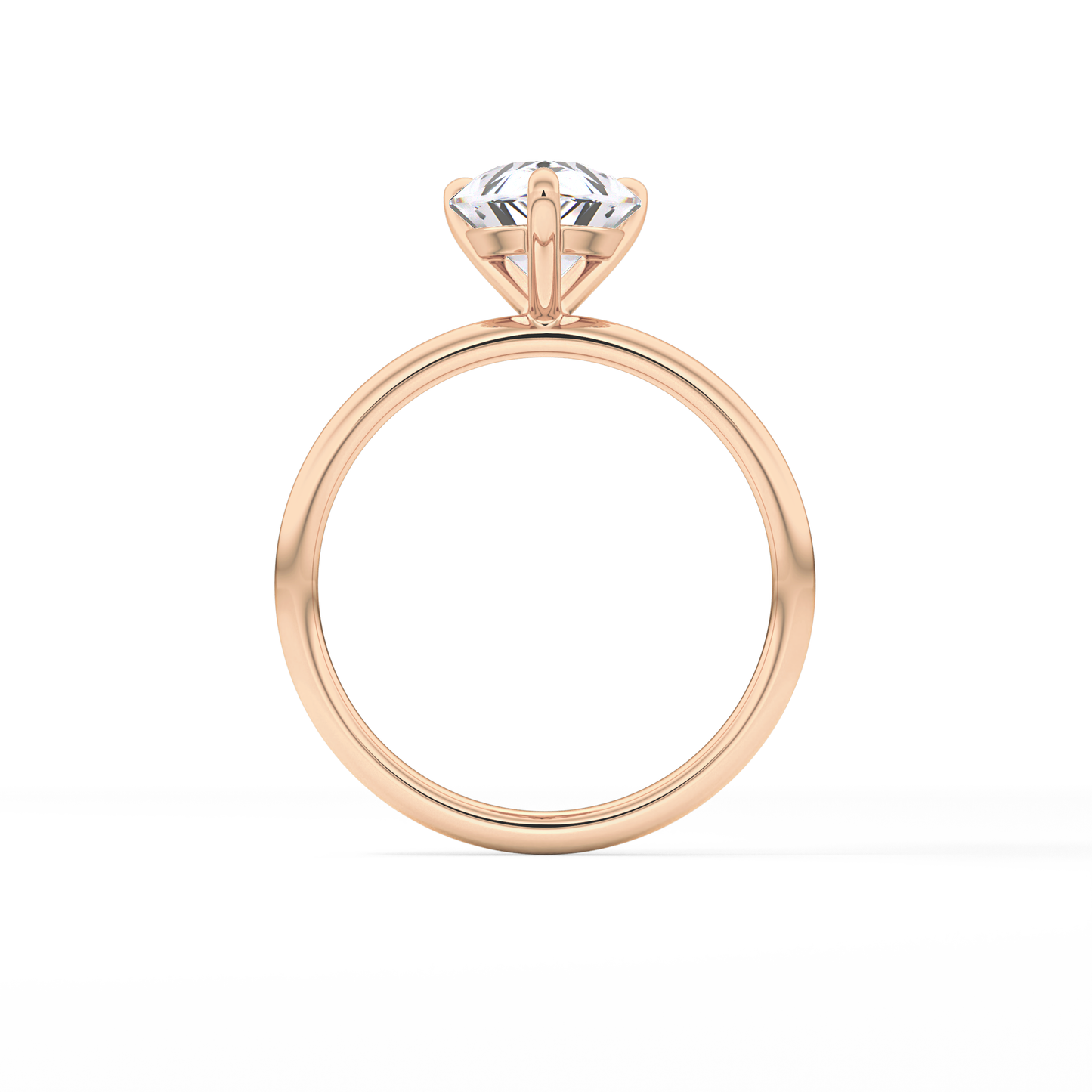 Pear Solitaire Lab Grown Diamond Engagement Ring