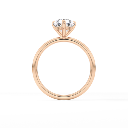 Pear Solitaire Lab Grown Diamond Engagement Ring