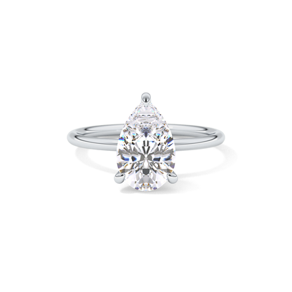 Pear Solitaire Lab Grown Diamond Engagement Ring
