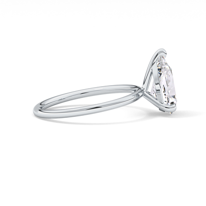 Pear Solitaire Lab Grown Diamond Engagement Ring
