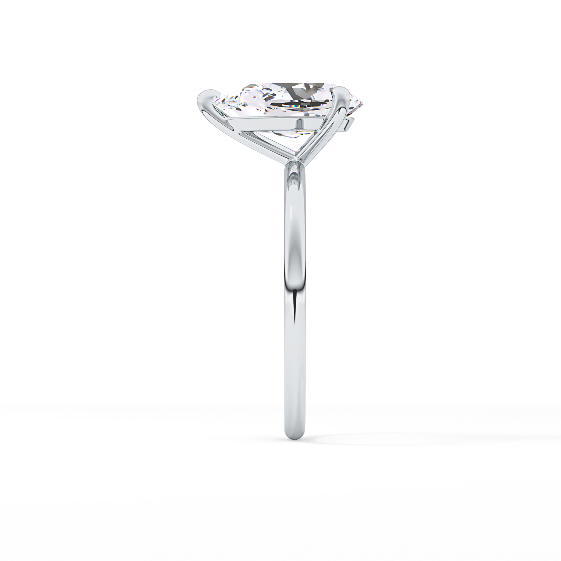 Pear Solitaire Lab Grown Diamond Engagement Ring