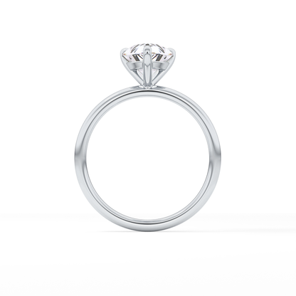 Pear Solitaire Lab Grown Diamond Engagement Ring