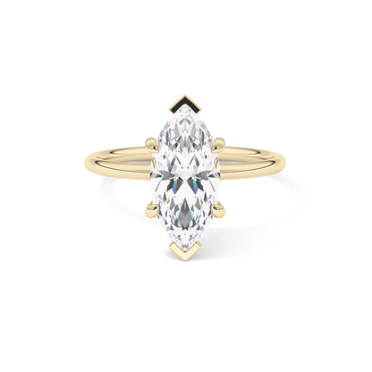 Marquise Solitaire Lab Grown Diamond Engagement Ring