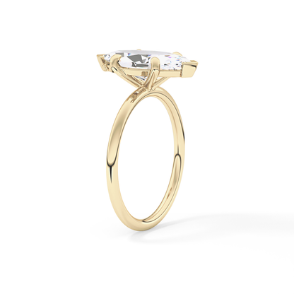 Marquise Solitaire Lab Grown Diamond Engagement Ring