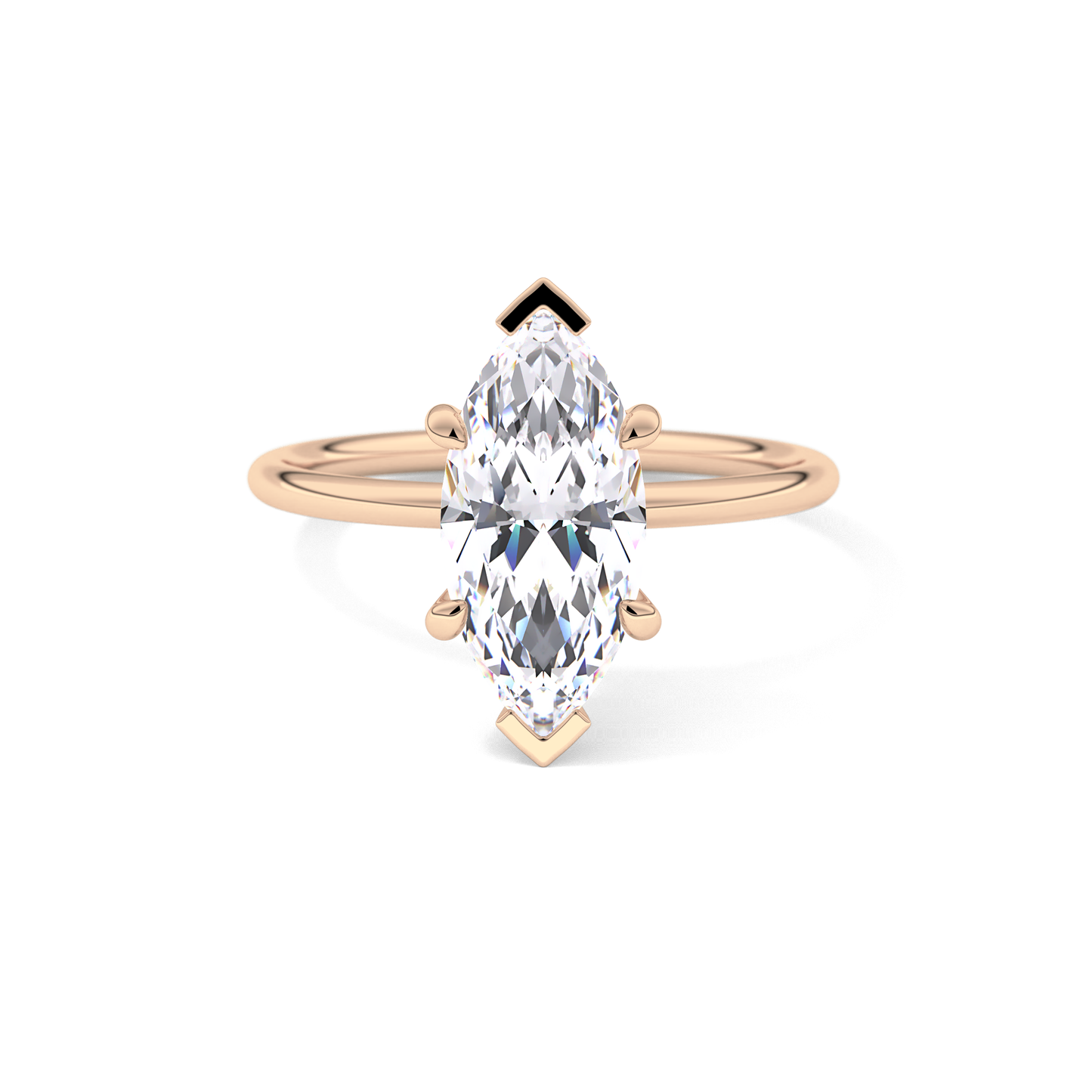 Marquise Solitaire Lab Grown Diamond Engagement Ring