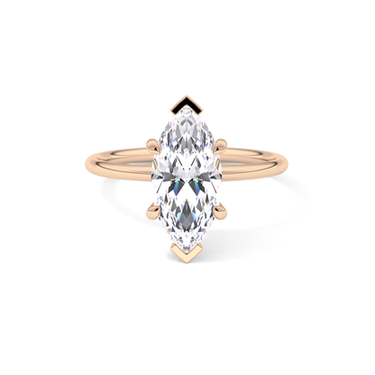 Marquise Solitaire Lab Grown Diamond Engagement Ring