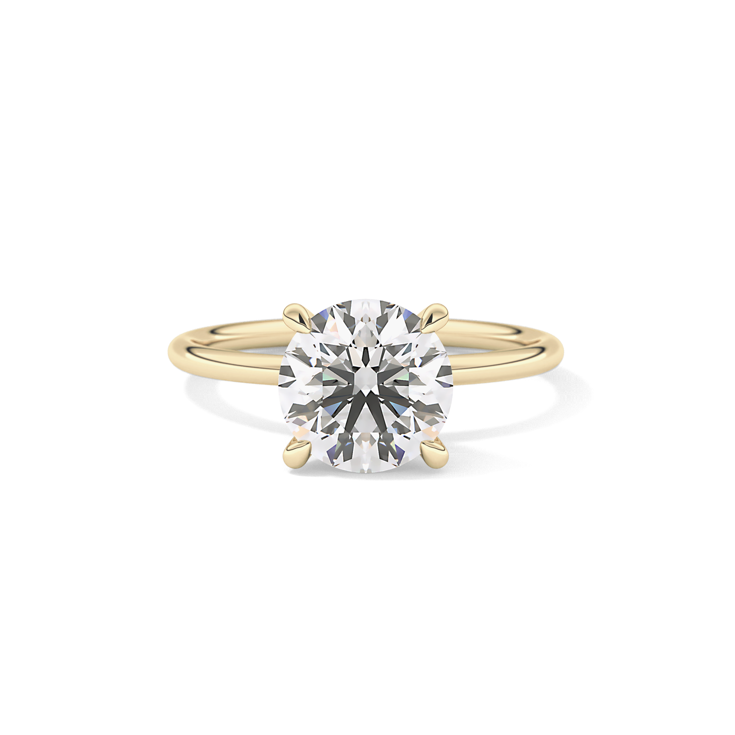 Round Solitaire Lab Grown Diamond Engagement Ring