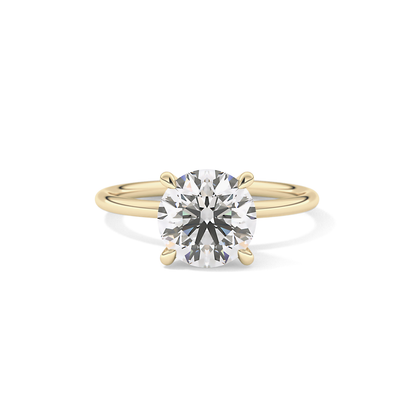 Round Solitaire Lab Grown Diamond Engagement Ring