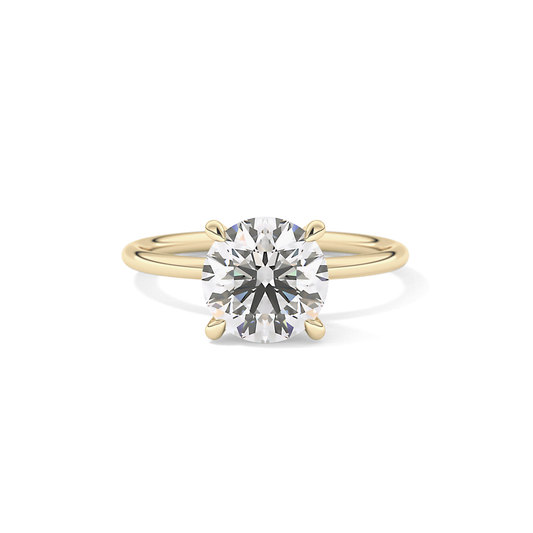 Round Solitaire Lab Grown Diamond Engagement Ring