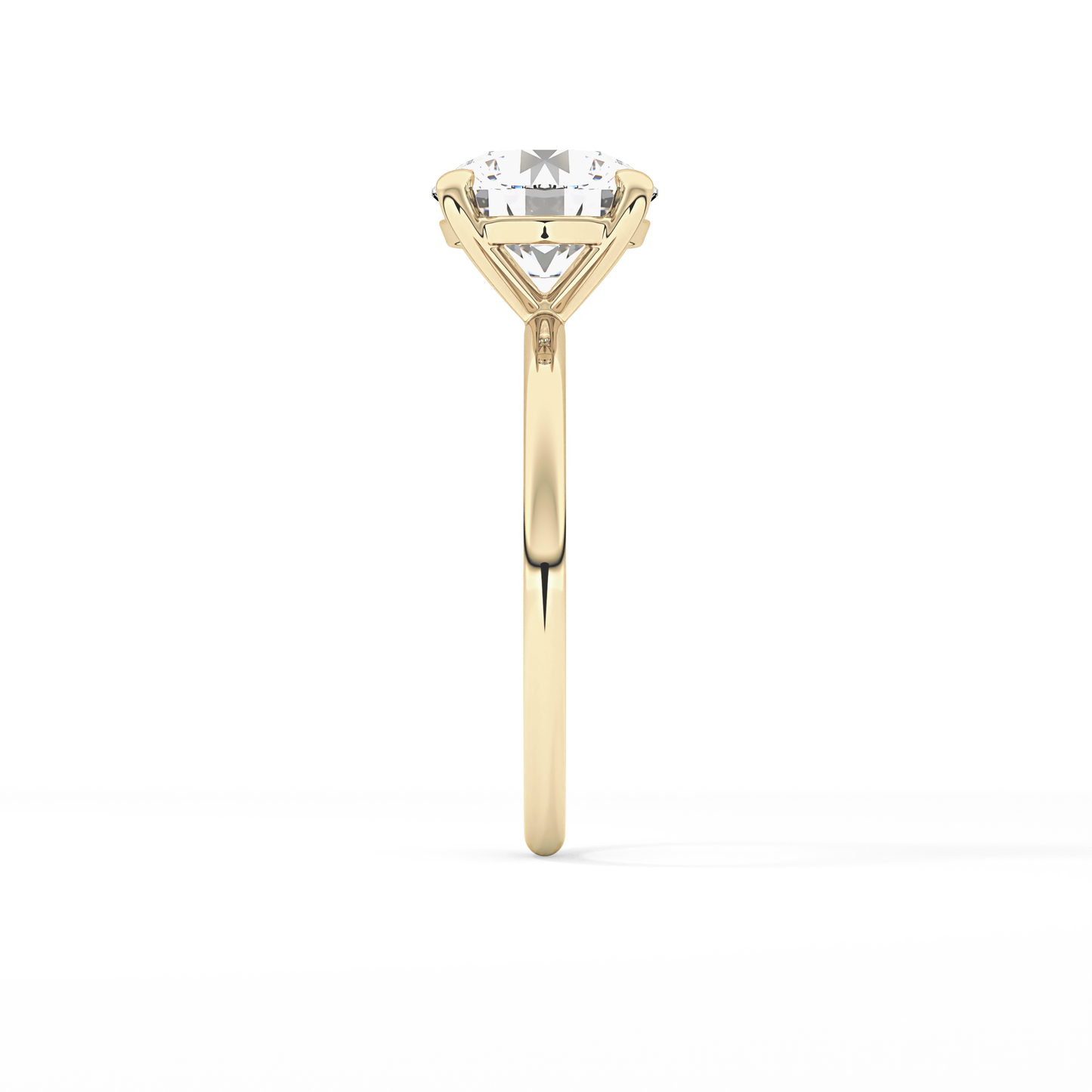Round Solitaire Lab Grown Diamond Engagement Ring