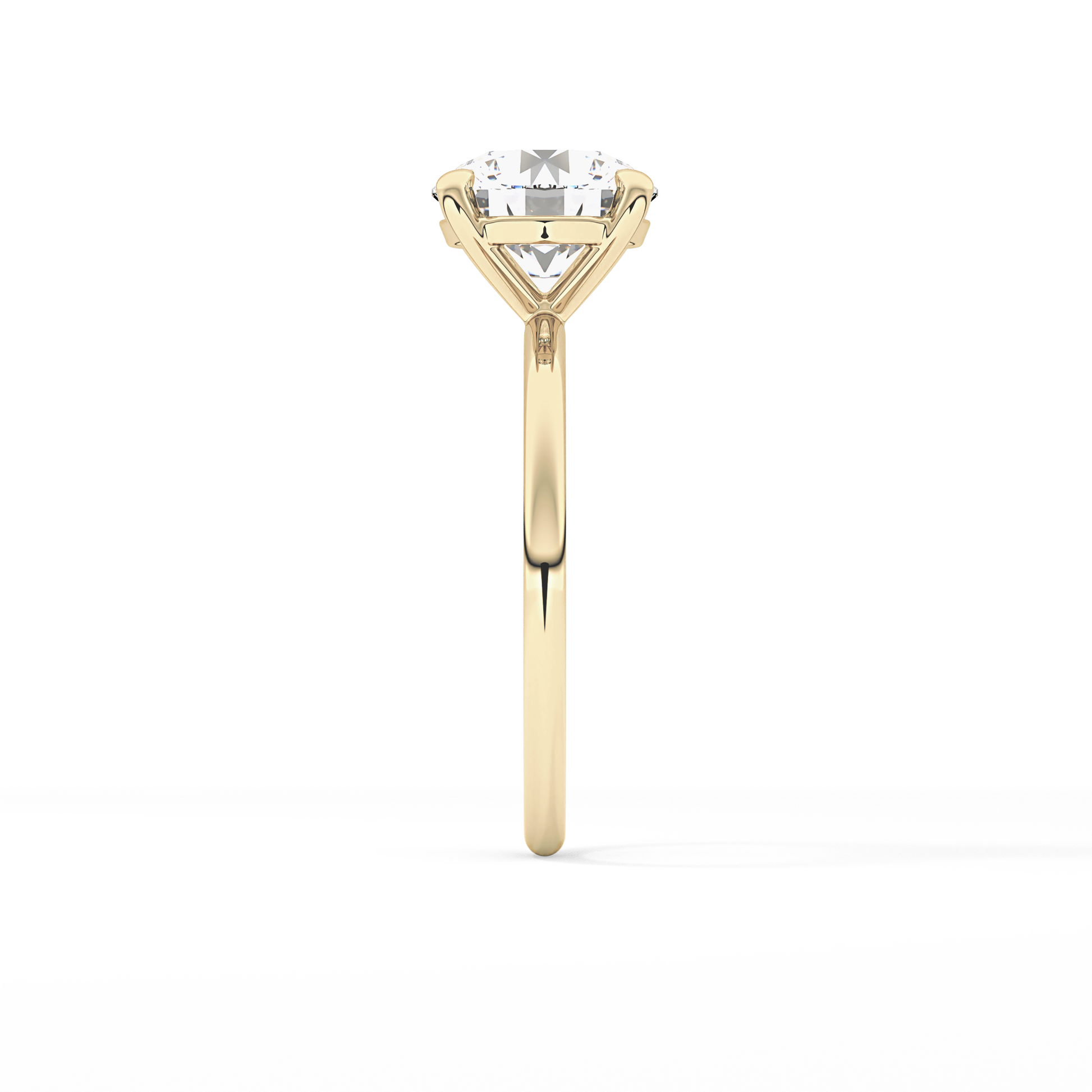 Round Solitaire Lab Grown Diamond Engagement Ring