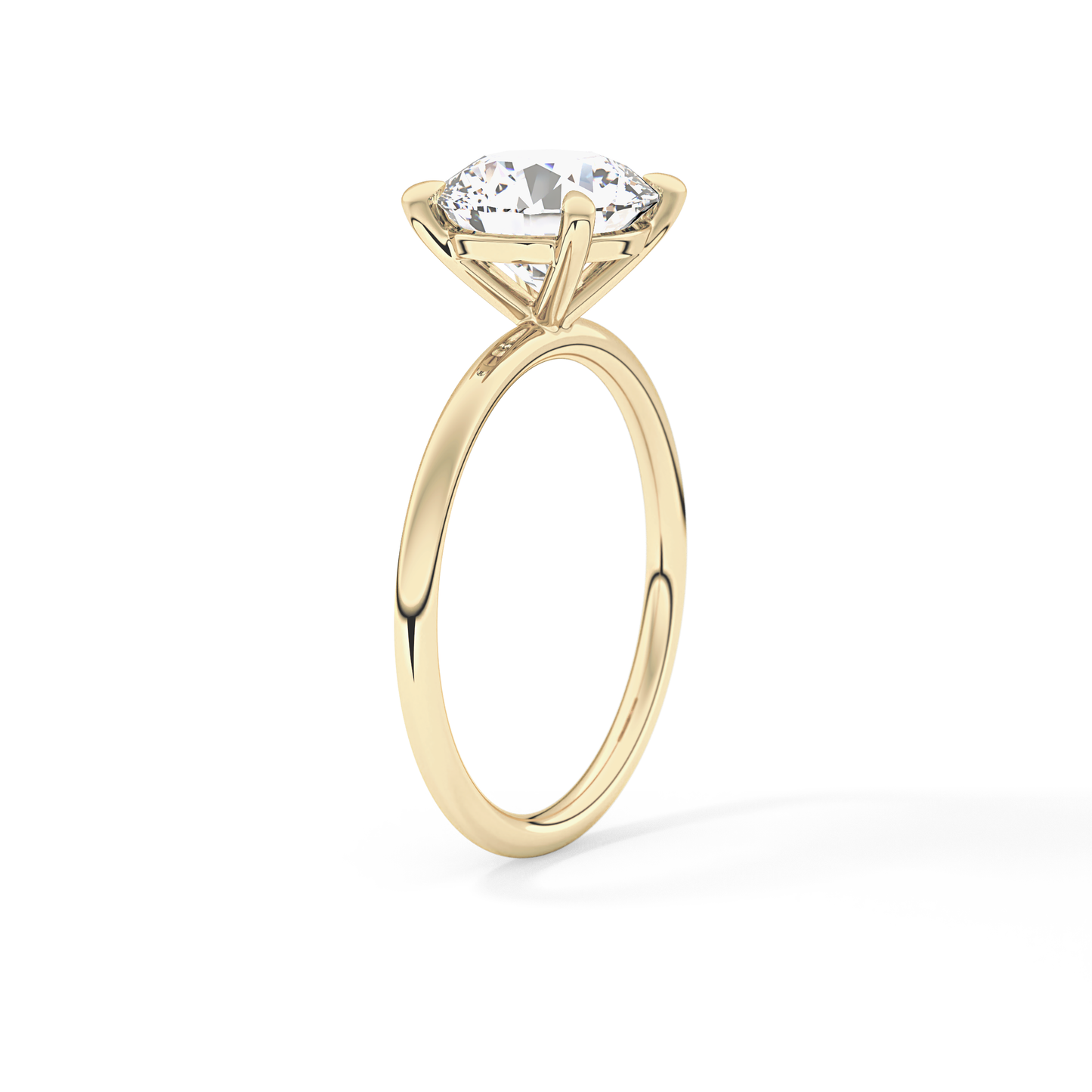Round Solitaire Lab Grown Diamond Engagement Ring