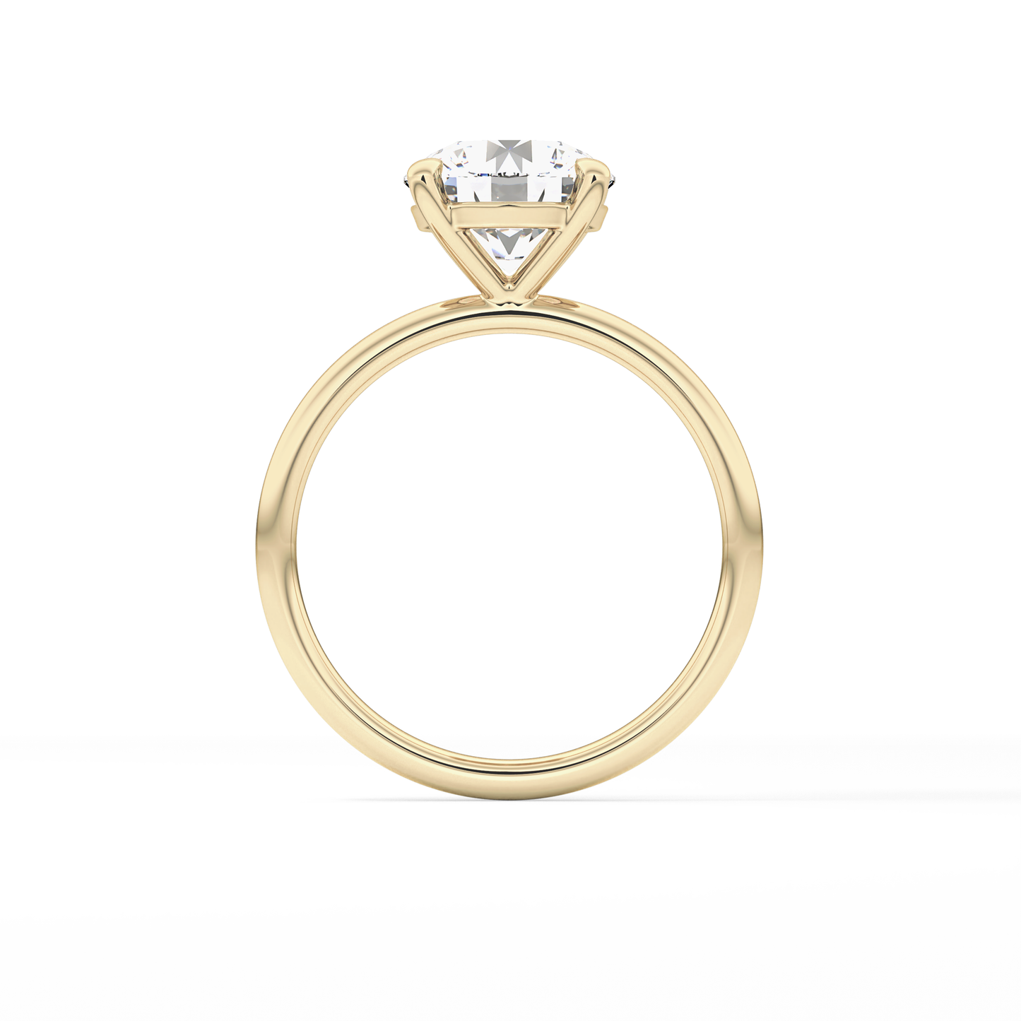 Round Solitaire Lab Grown Diamond Engagement Ring