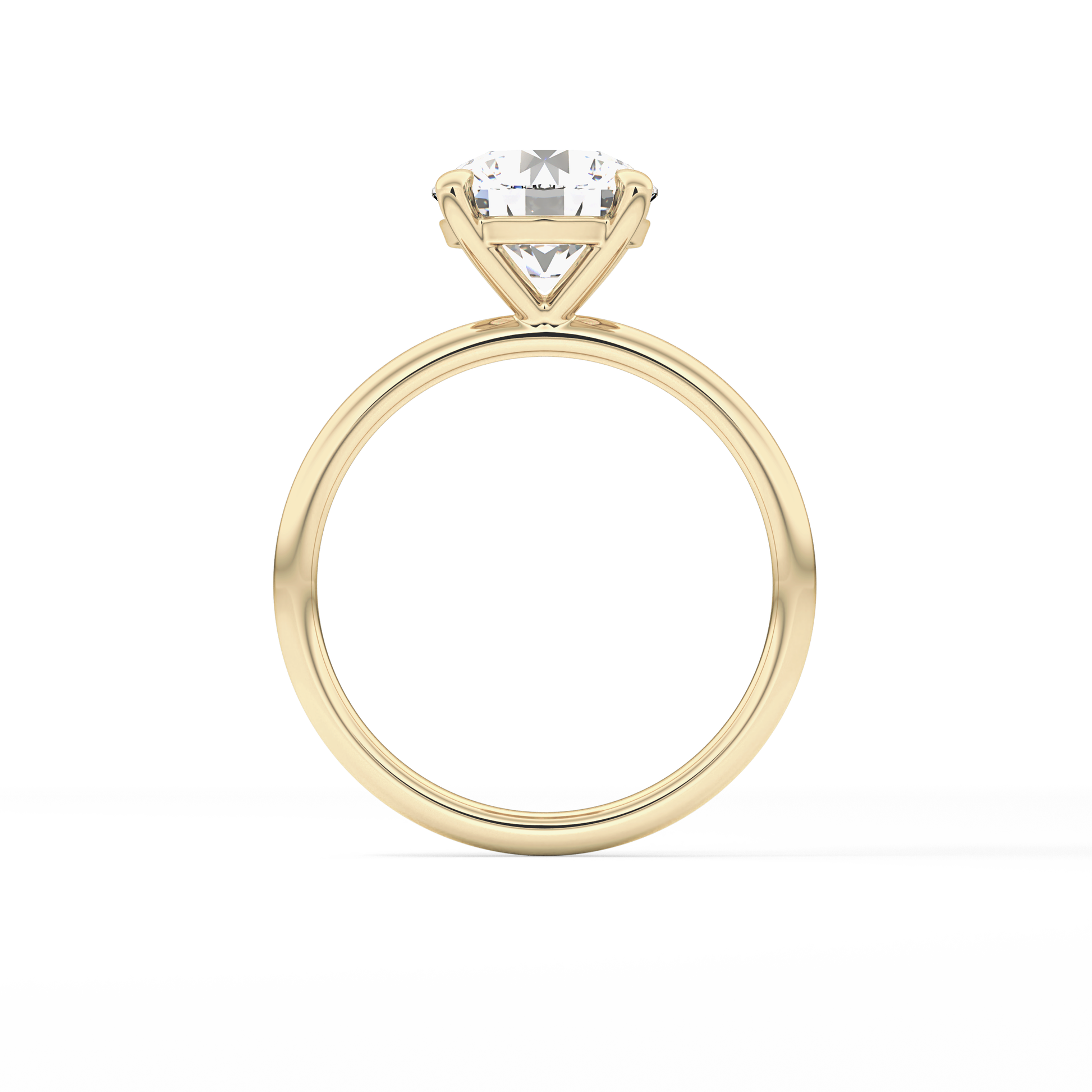 Round Solitaire Lab Grown Diamond Engagement Ring