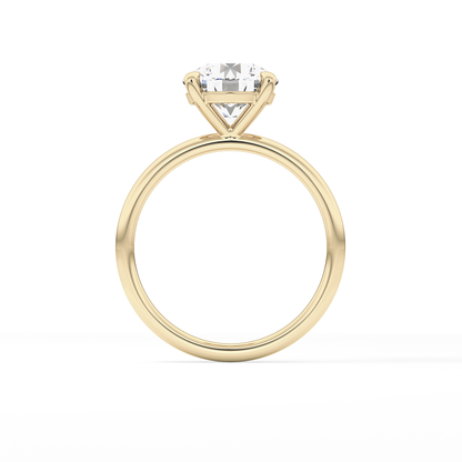 Round Solitaire Lab Grown Diamond Engagement Ring
