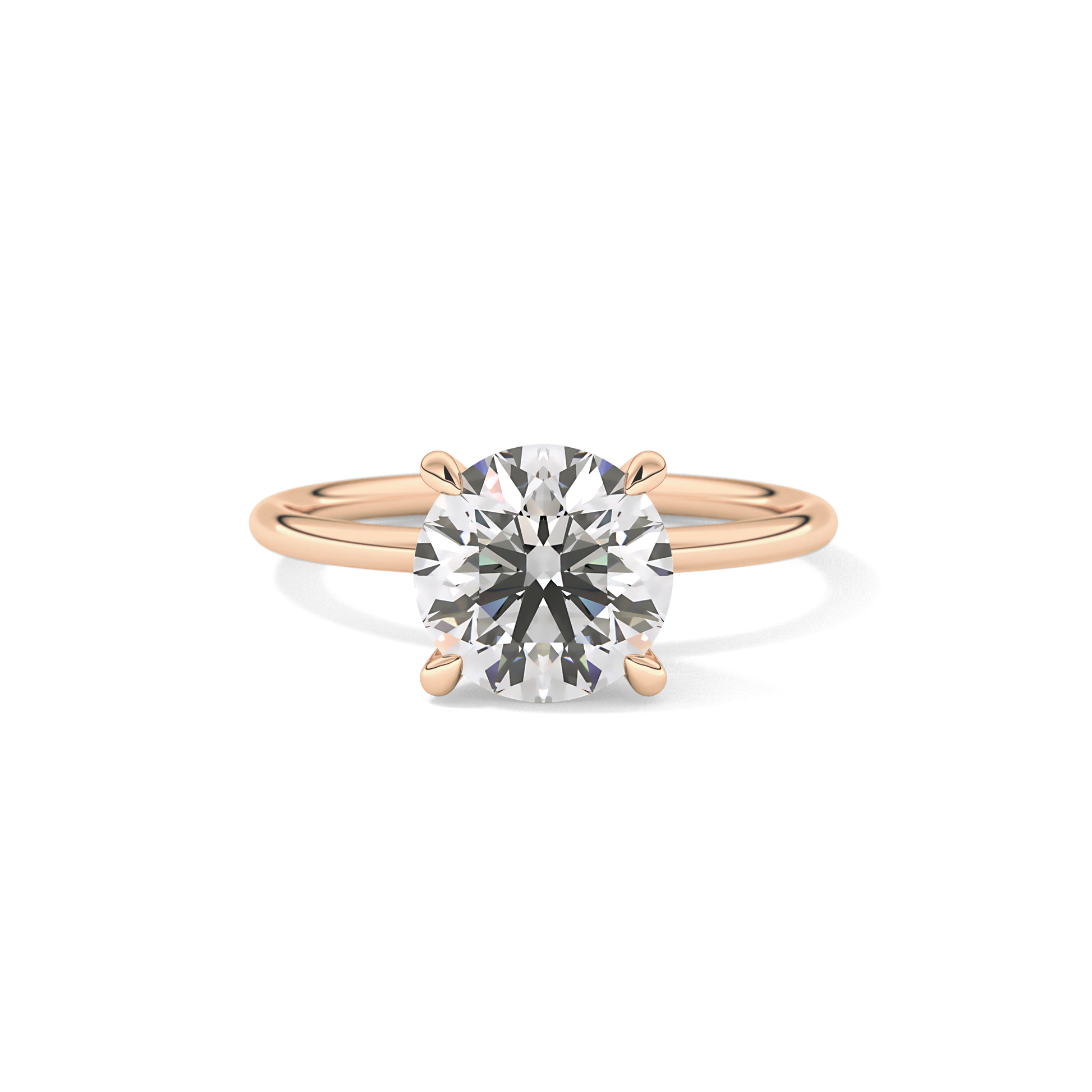 Round Solitaire Lab Grown Diamond Engagement Ring