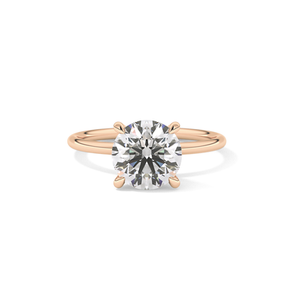 Round Solitaire Lab Grown Diamond Engagement Ring