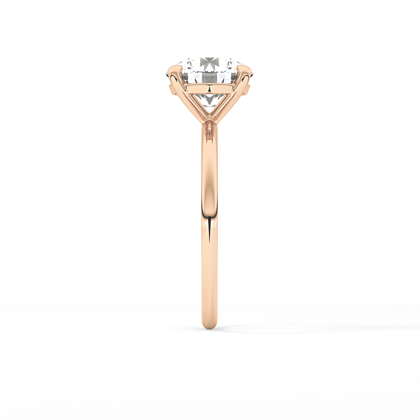 Round Solitaire Lab Grown Diamond Engagement Ring