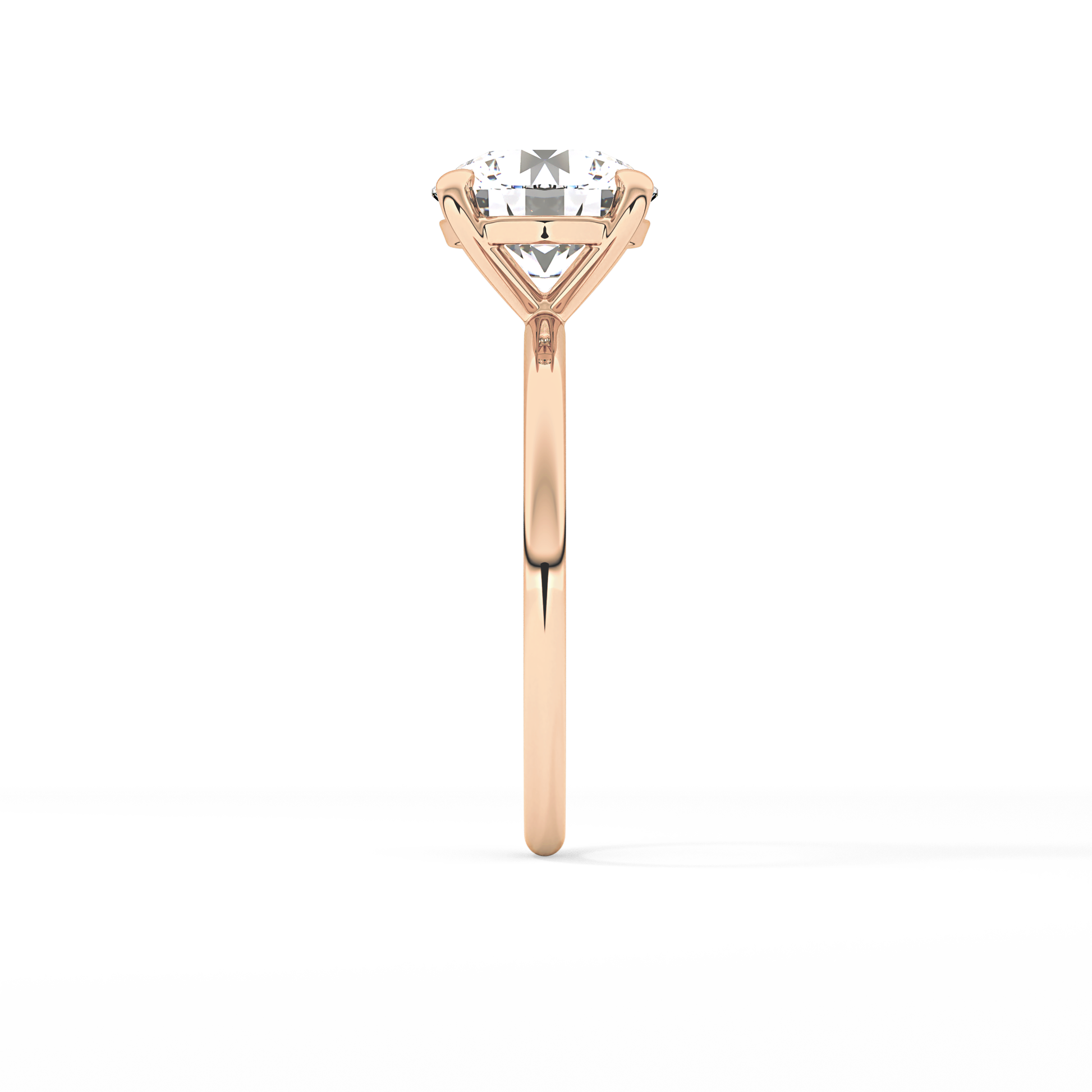 Round Solitaire Lab Grown Diamond Engagement Ring