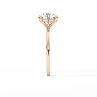 Round Solitaire Lab Grown Diamond Engagement Ring
