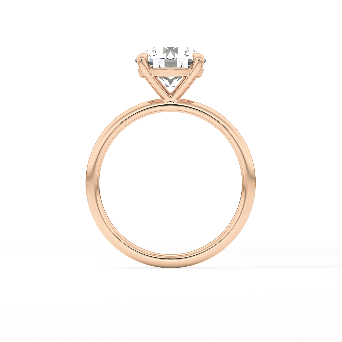 Round Solitaire Lab Grown Diamond Engagement Ring