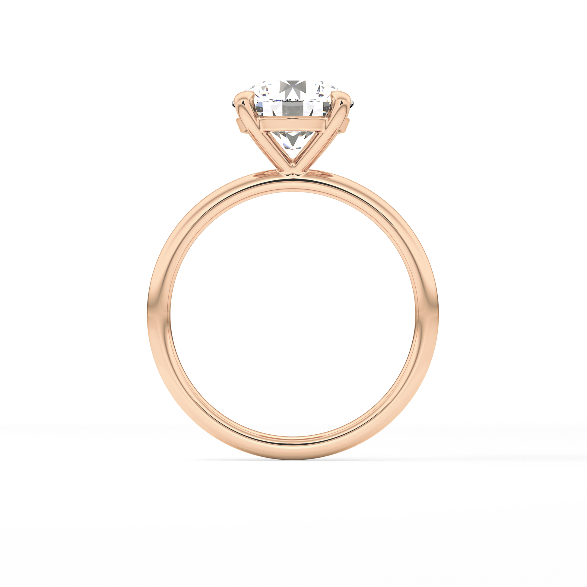 Round Solitaire Lab Grown Diamond Engagement Ring
