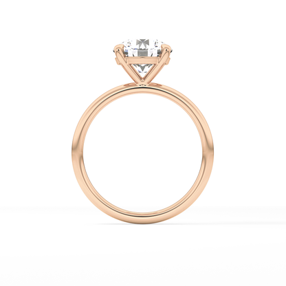 Round Solitaire Lab Grown Diamond Engagement Ring