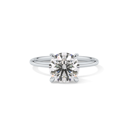 Round Solitaire Lab Grown Diamond Engagement Ring
