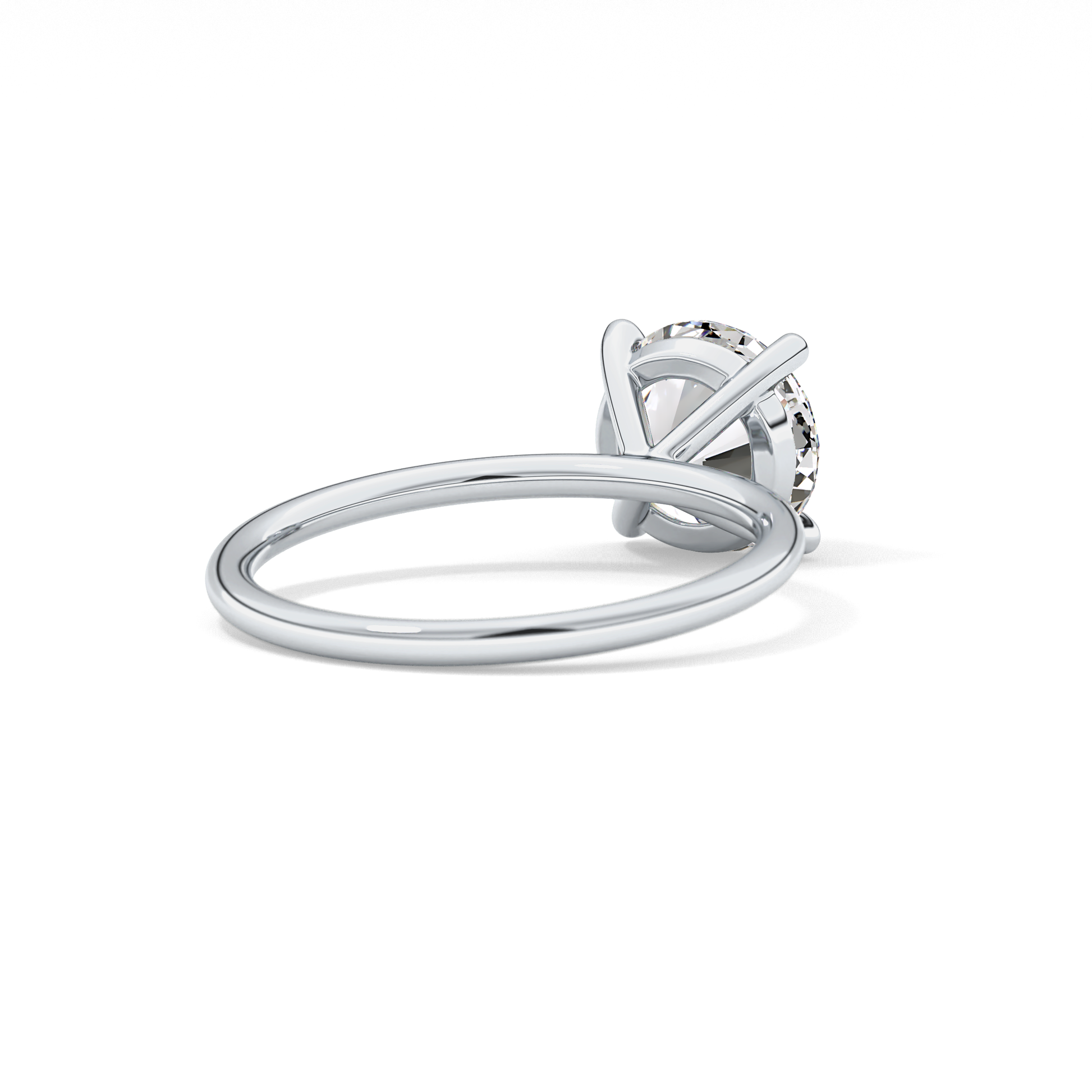 Round Solitaire Lab Grown Diamond Engagement Ring