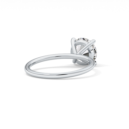 Round Solitaire Lab Grown Diamond Engagement Ring