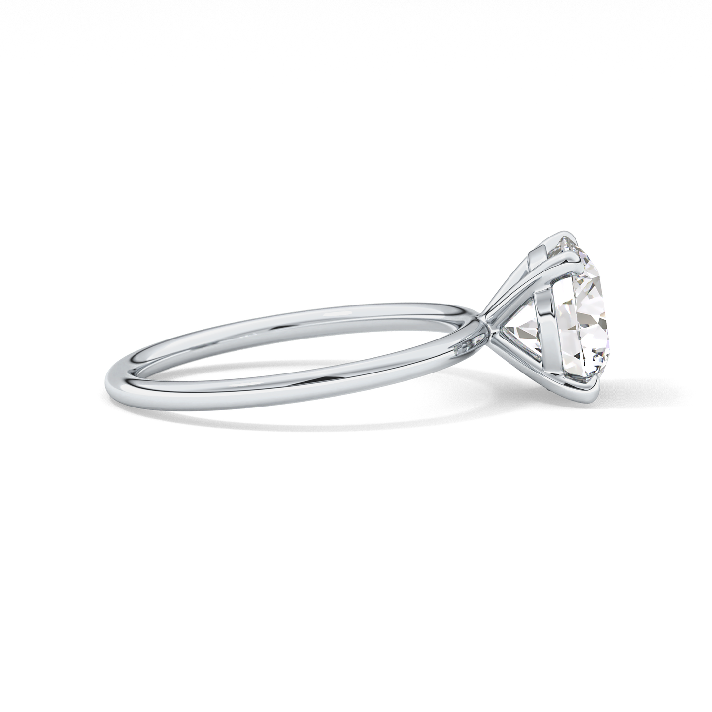 Round Solitaire Lab Grown Diamond Engagement Ring