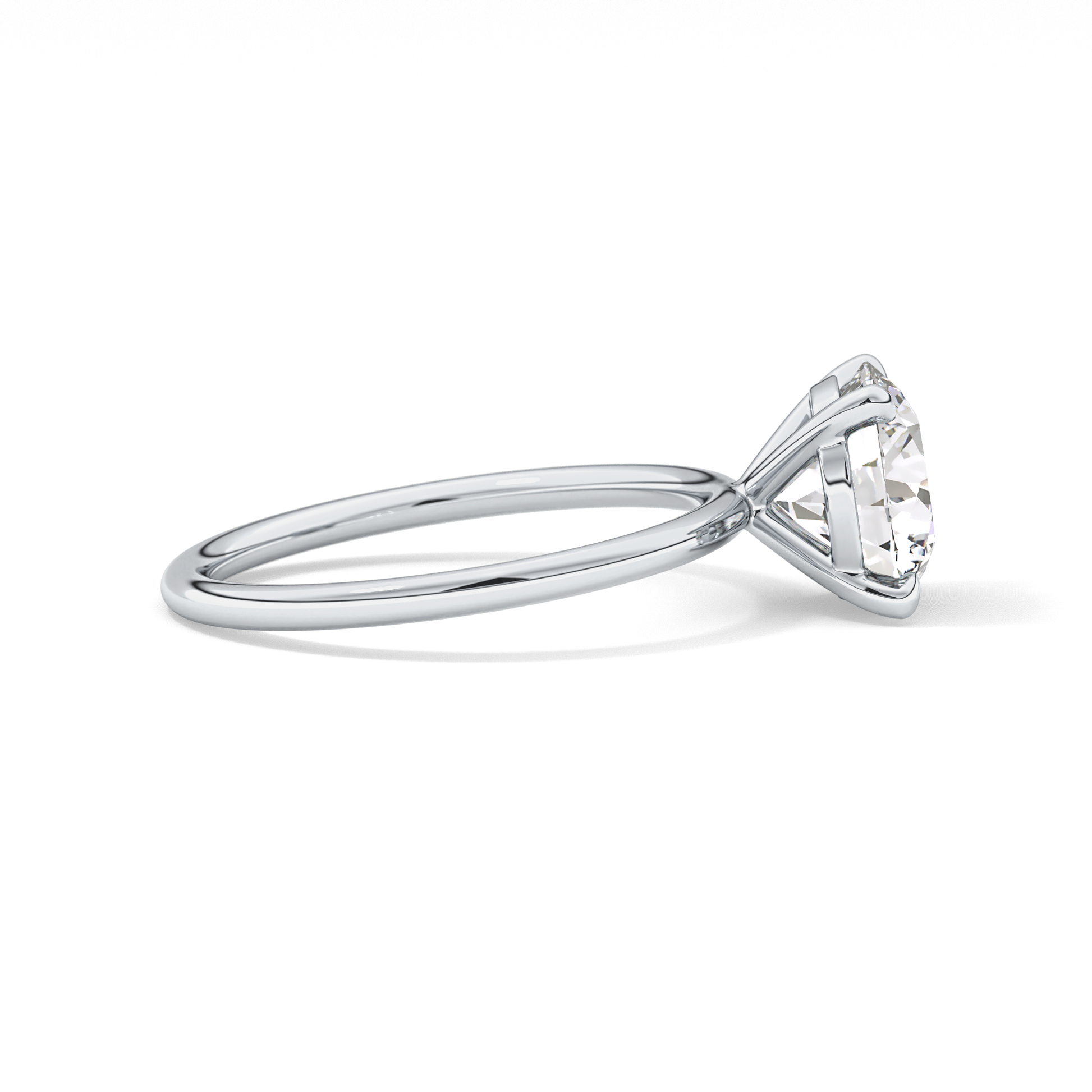 Round Solitaire Lab Grown Diamond Engagement Ring