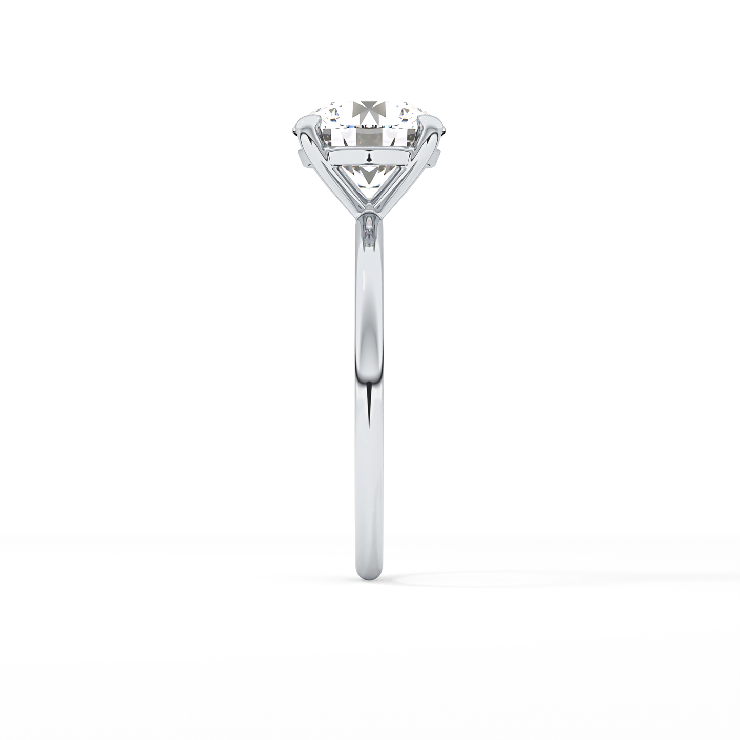 Round Solitaire Lab Grown Diamond Engagement Ring