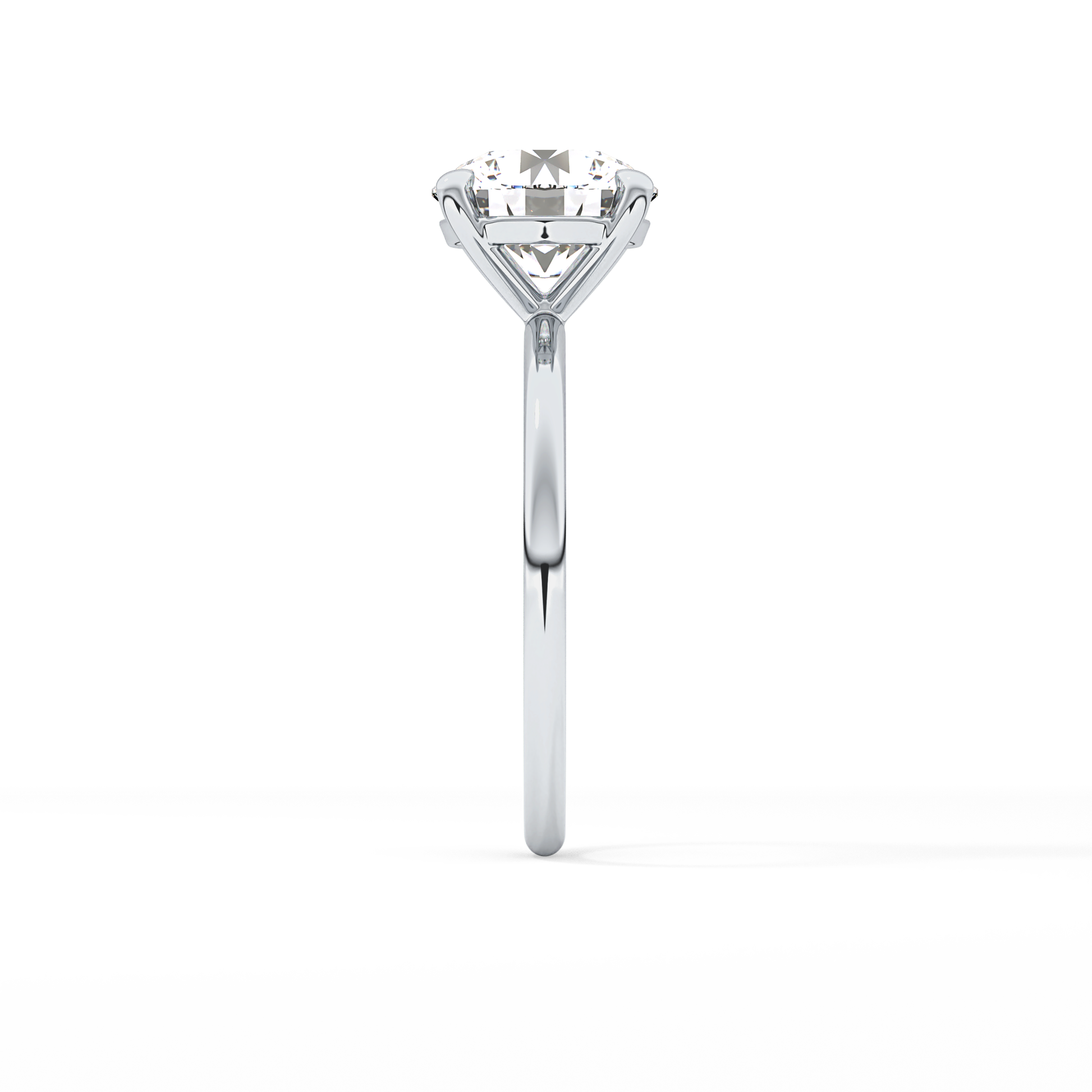 Round Solitaire Lab Grown Diamond Engagement Ring