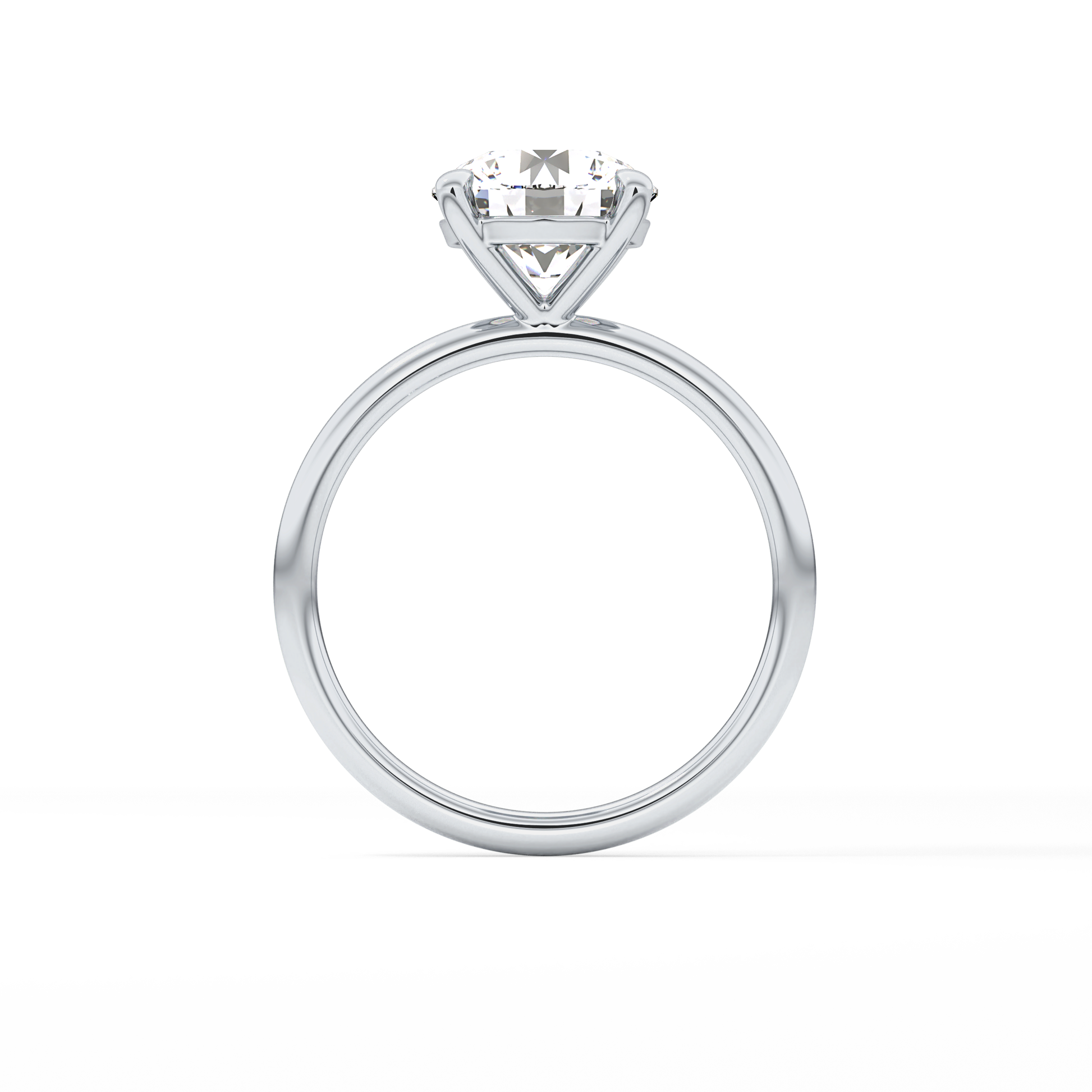 Round Solitaire Lab Grown Diamond Engagement Ring