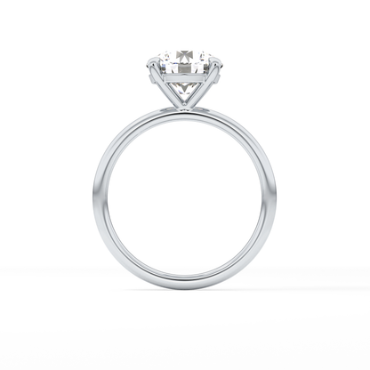 Round Solitaire Lab Grown Diamond Engagement Ring