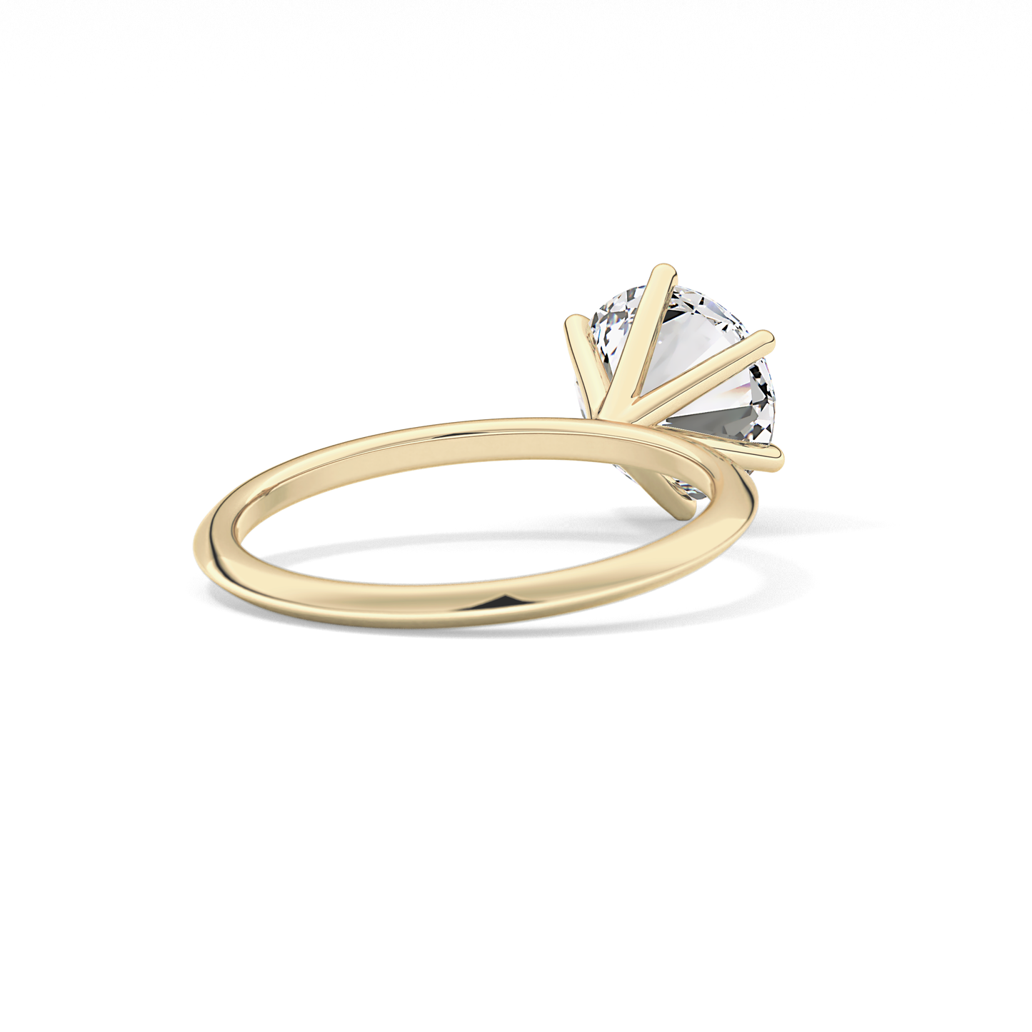 Round Solitaire Lab Grown Diamond Engagement Ring