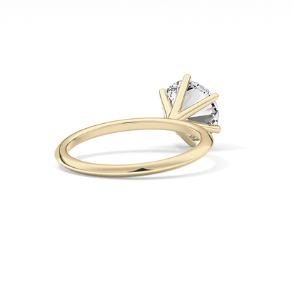 Round Solitaire Lab Grown Diamond Engagement Ring
