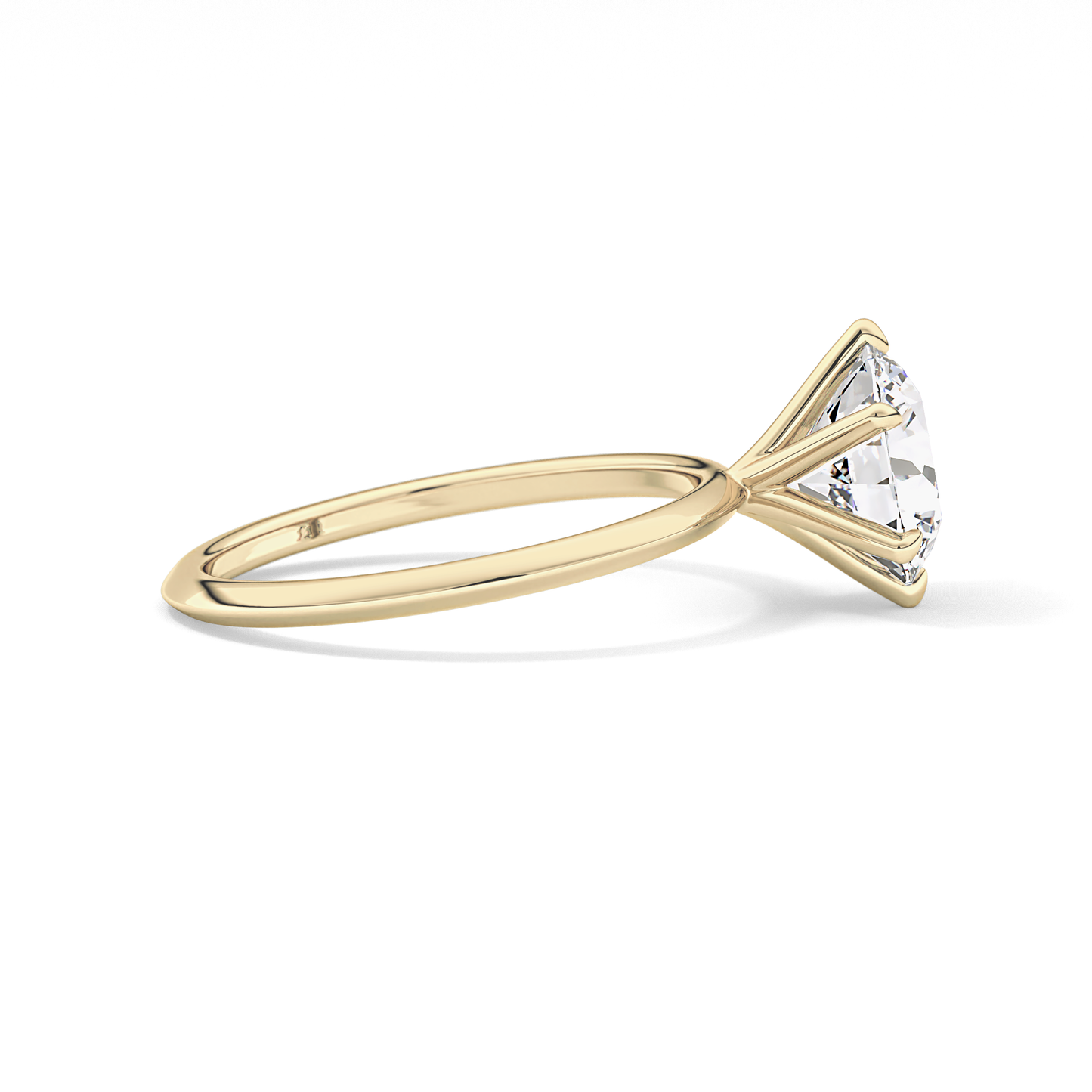 Round Solitaire Lab Grown Diamond Engagement Ring