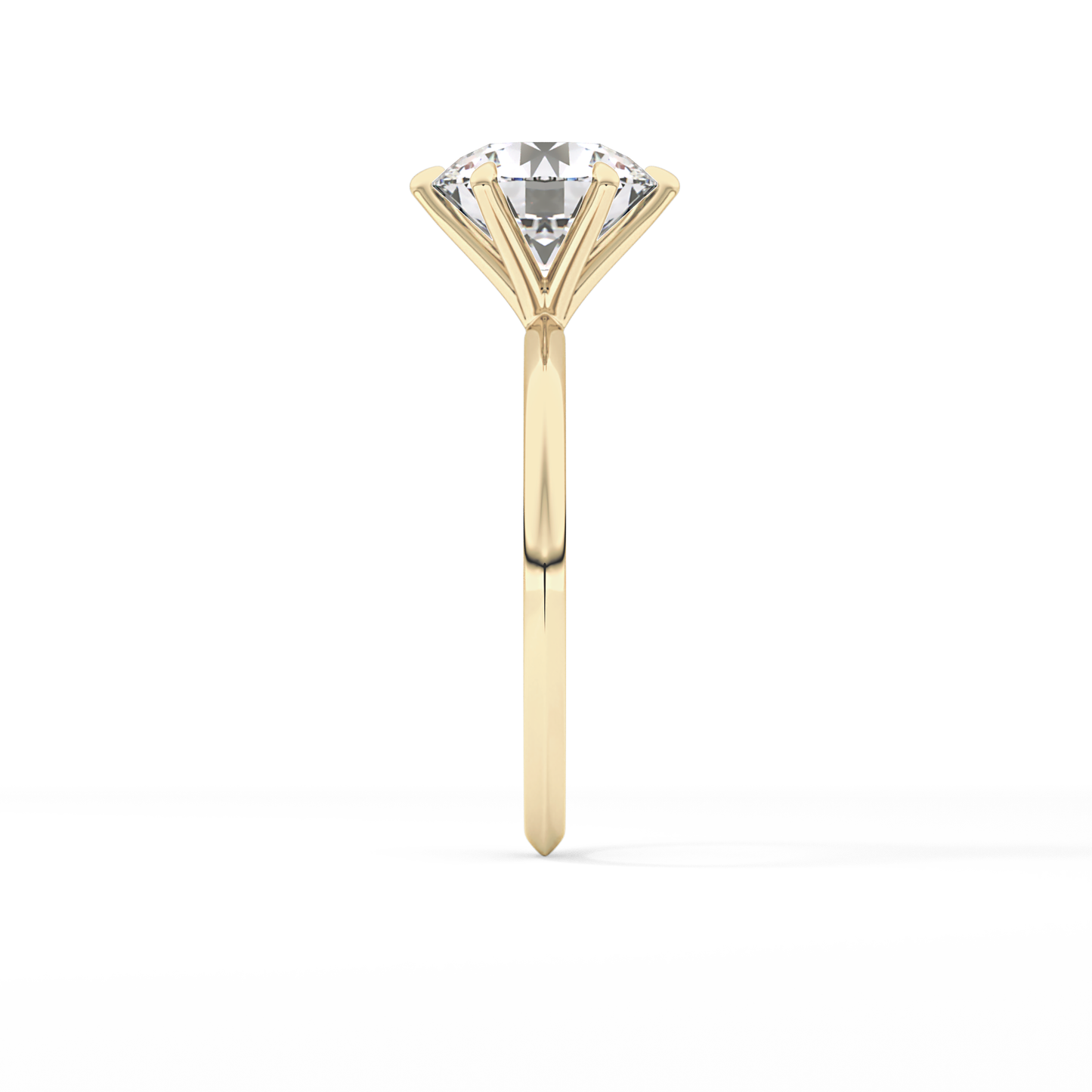 Round Solitaire Lab Grown Diamond Engagement Ring
