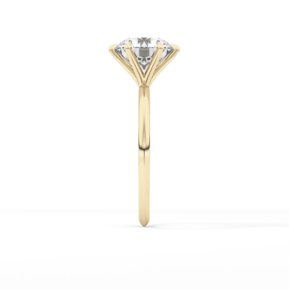 Round Solitaire Lab Grown Diamond Engagement Ring