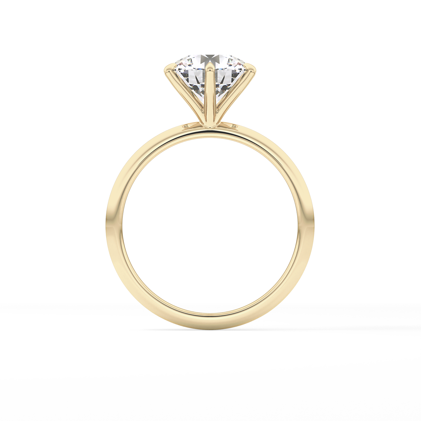 Round Solitaire Lab Grown Diamond Engagement Ring