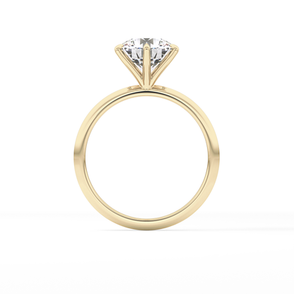 Round Solitaire Lab Grown Diamond Engagement Ring
