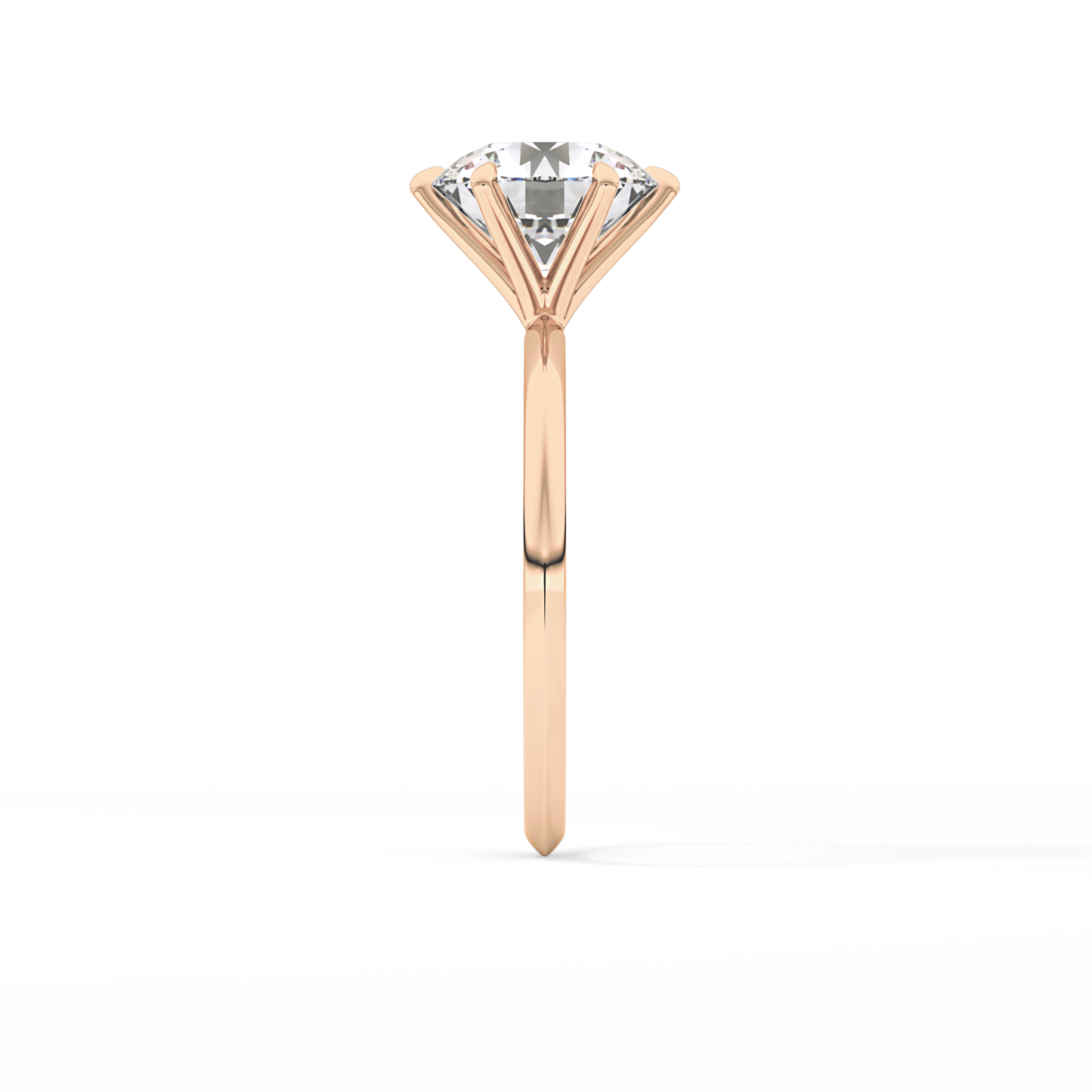 Round Solitaire Lab Grown Diamond Engagement Ring