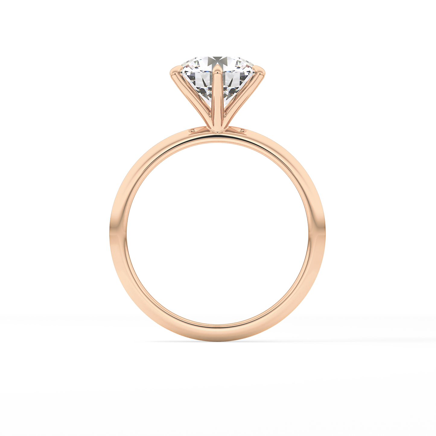 Round Solitaire Lab Grown Diamond Engagement Ring
