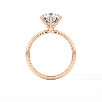 Round Solitaire Lab Grown Diamond Engagement Ring
